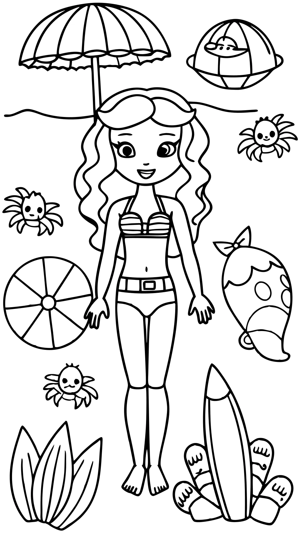 coloriage de Barbie et d’amis